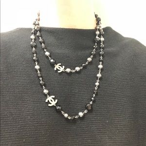 Chanel Bead Glass Pearl Necklace